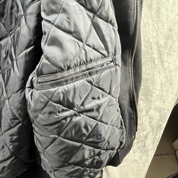 Avis Corporate Lead Program Jacket Mens Medium Black Wool Leather Varsity Bomber - Picture 10 of 16